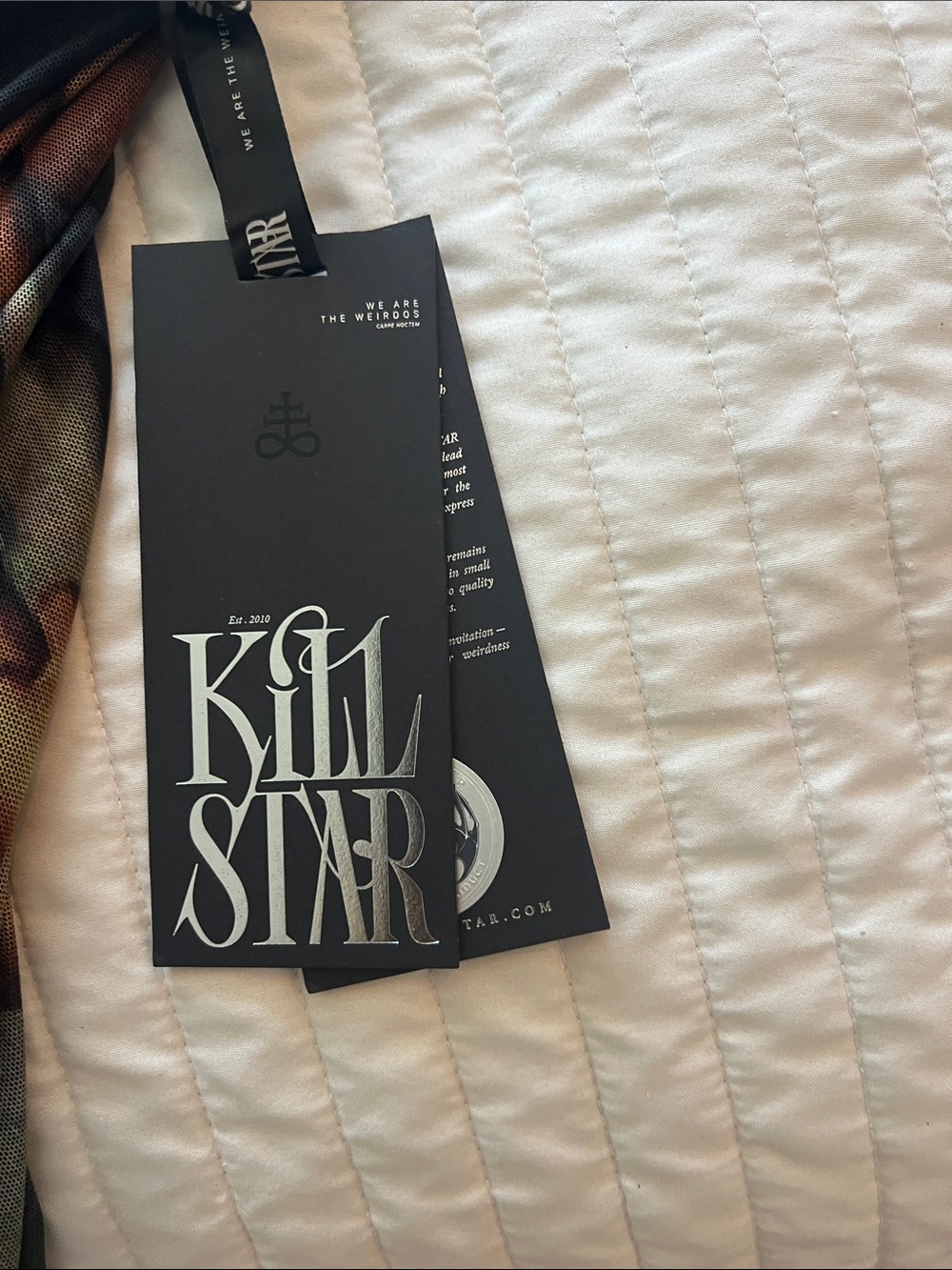 Killstar Black Maxi Dress with Multi-Color Renaissance Graphic - Picture 6 of 7